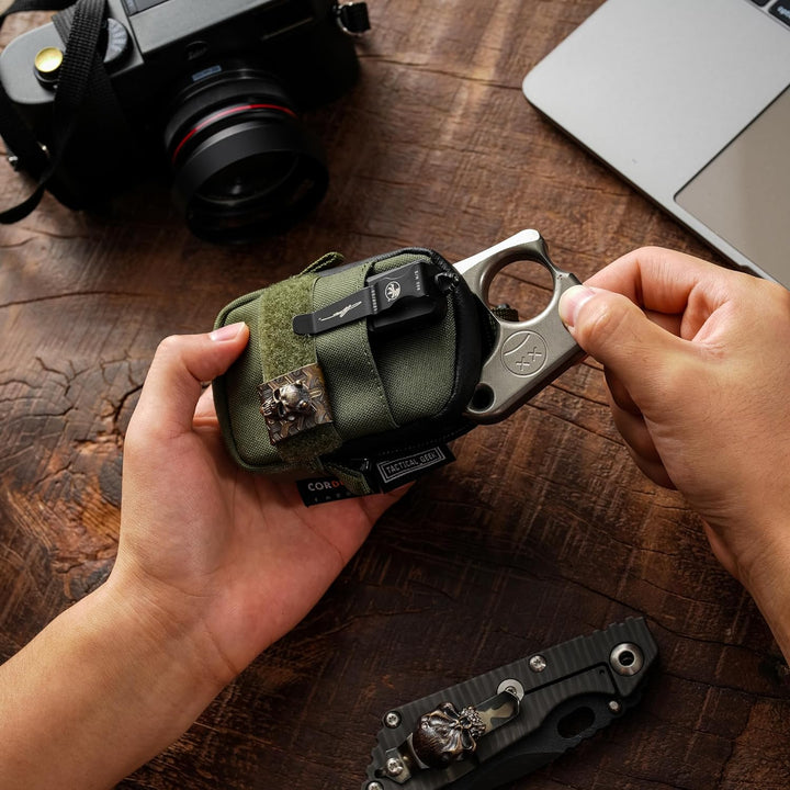 TACTICAL GEEK Storage A6 Mini EDC Organizer - 2-Taschen Premium 500D Cordura Nylon Tasche Für AirPod