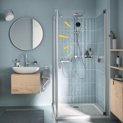 GROHE Vitalio 250 - Duschsystem mit Umstellung, wassersparend ~8l/min (für vorhandene Armaturen, 2 S