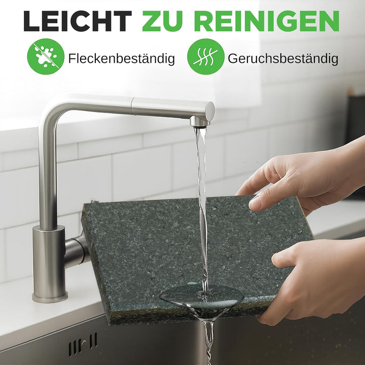 NutriChef Heisser Stein Grillplatte – Tischgrill-Set mit Bambus und Keramik Ideal für Steak und Dinn