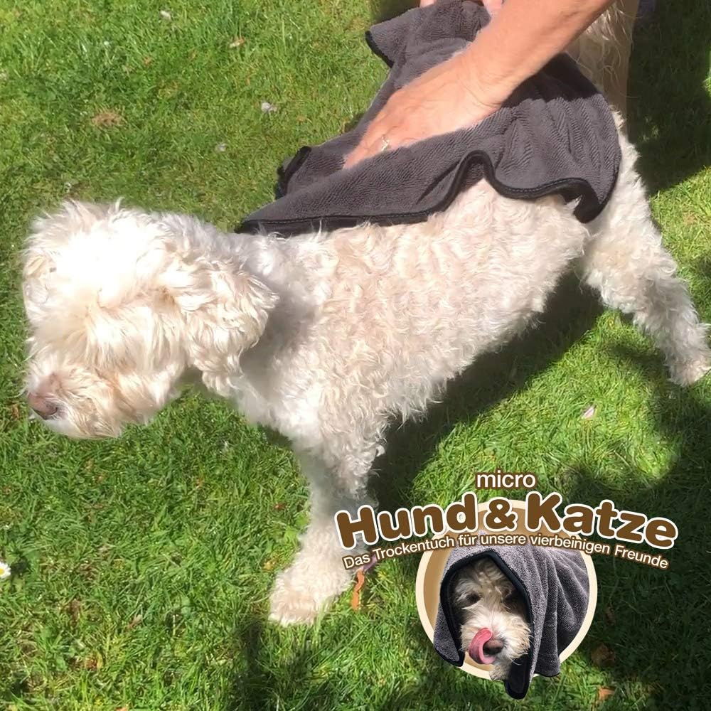 Micro Hund &amp; Katze - das Mikrofaser Trockentuch für unsere vierbeinigen Freunde │ Haustier-Handtuch