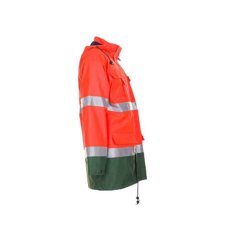 Planam Grösse S Herren Warn-/Wetterschutz Parka 2-farbig orange grün Modell 2058 S Orange, Grün, S O