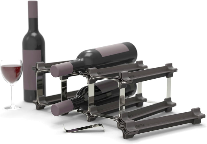 3er Starter Kit - modulares Regalsystem für Weinflaschen - praktisches Flaschenregal flexibel erweit
