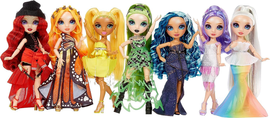 Rainbow High Fantastic Fashion Puppe - Sunny Madison - Gelbe Modepuppe und Spielset mit 2 Outfits &amp;