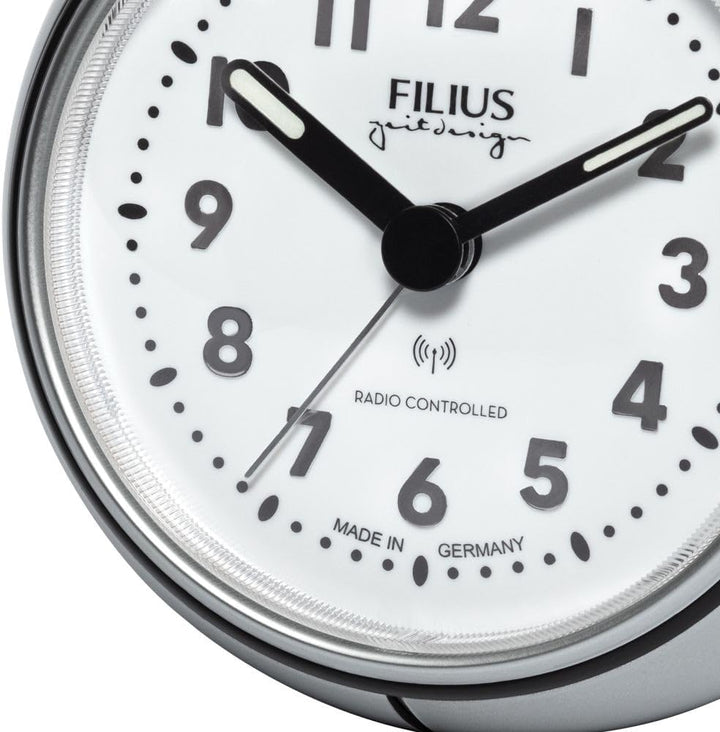Filius 0544-19 Funkwecker Silbergrau-Metallic
