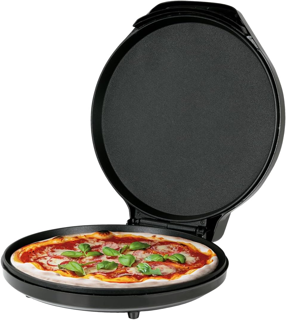 JOCCA - Elektrischer Grillofen für Pizzen 30,5 cm | Elektrischer Pizzabackofen | 90°-Öffnung | Antih