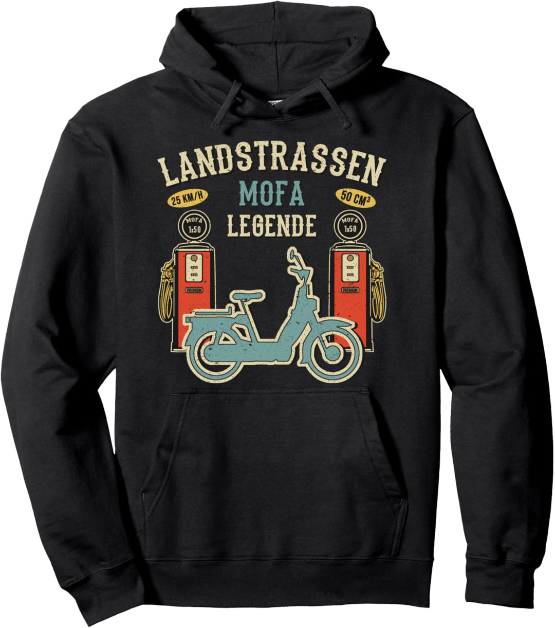 Mofa Mofaroller Moped Mofafahrer Mofa Legende Vintage Mofa Pullover Hoodie
