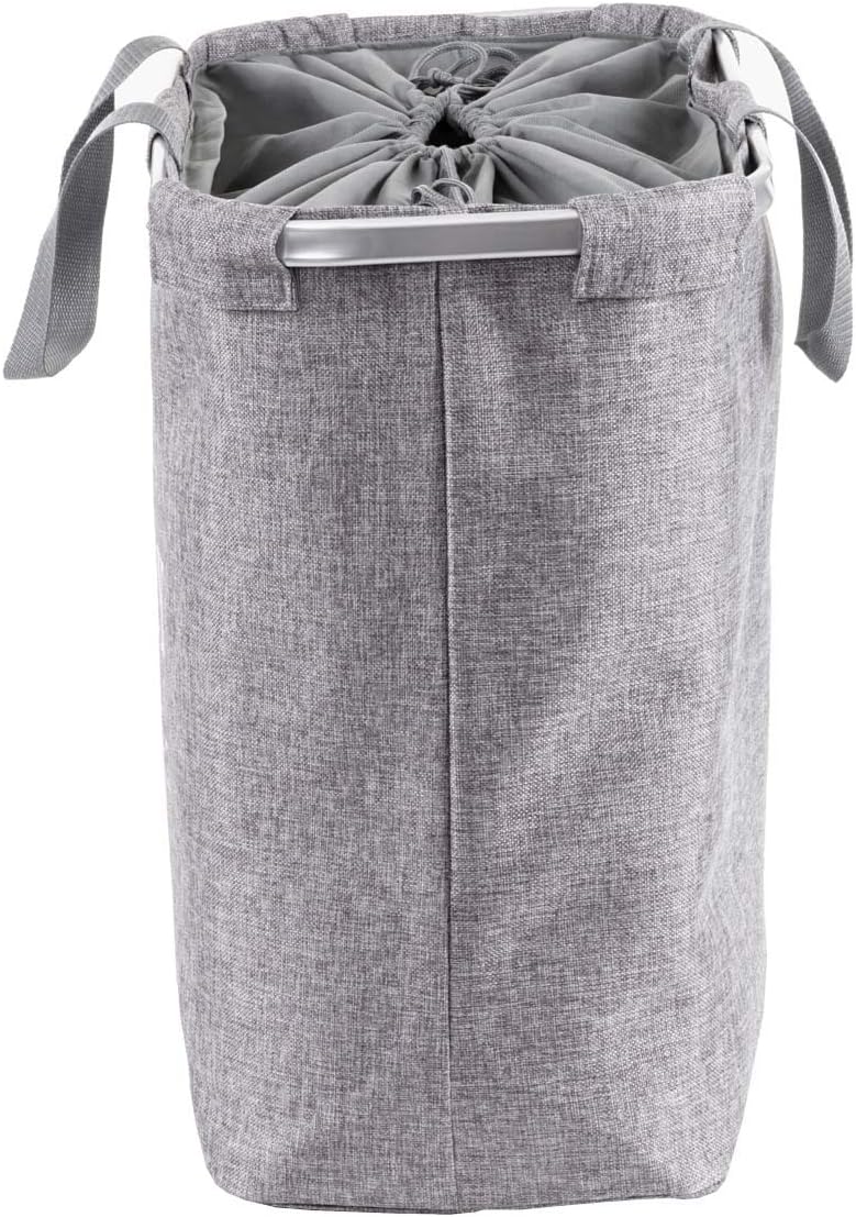 Wäschesammler HWC-C34, Laundry Wäschekorb Wäschebehälter mit Kordelzug, 2 Fächer Henkel 54x52x32cm 8