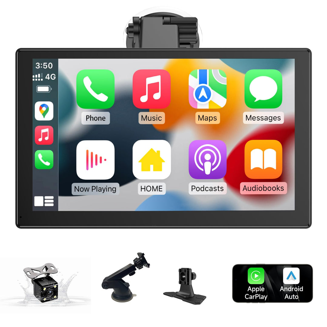 CarPlay Display Android Auto, Car Play Nachrüsten IPS Touch Screen mit 1080P Rückfahrkamera, Kabello