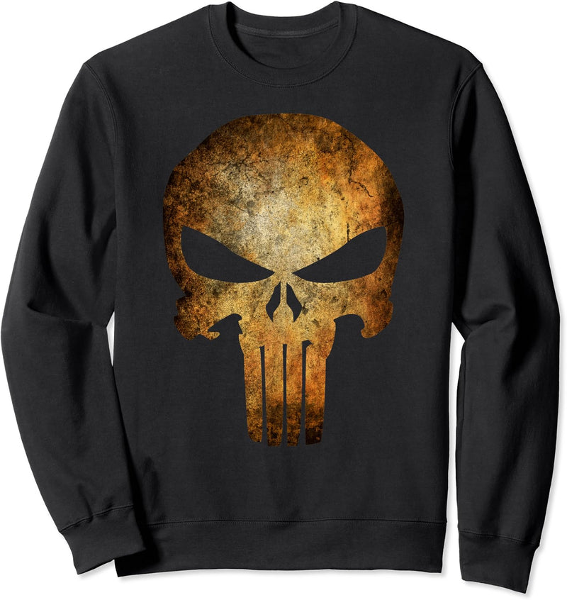 Marvel Punisher Rusted Skull Logo Sweatshirt