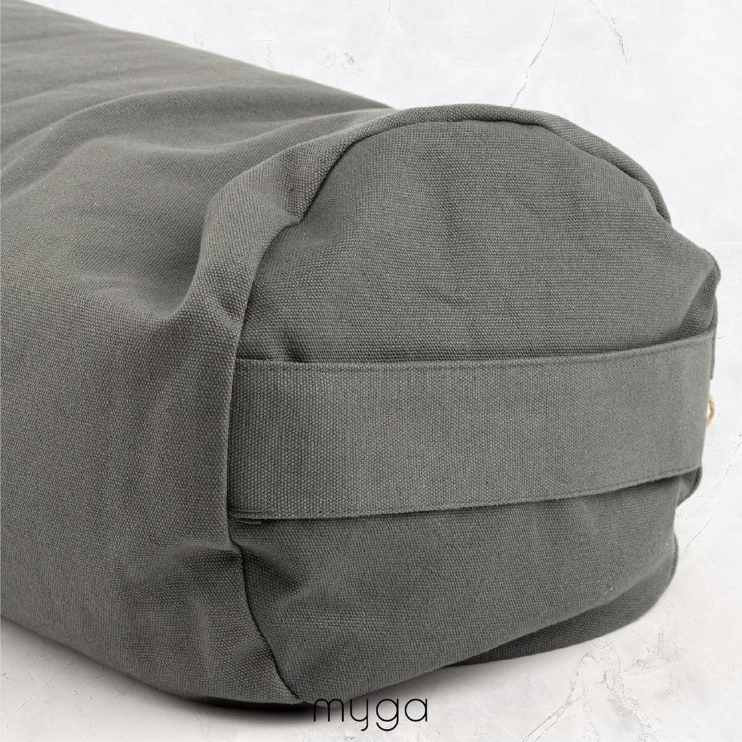 Myga Buchweizen Bolster Kissen | Ergonomisches Yoga- &amp; Meditationskissen | Abnehmbarer Bezug &amp; Natür