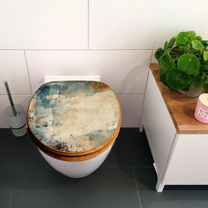 banjado Design WC Sitz Bambus Absenkautomatik 45,8x37,5cm - Toilettendeckel mit Absenkautomatik Holz
