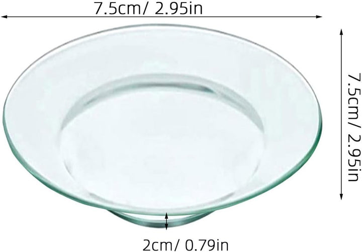 Wachswärmerplatte 2 Stück-Pack Glas Ersatzschalen für Duftöl, Rund