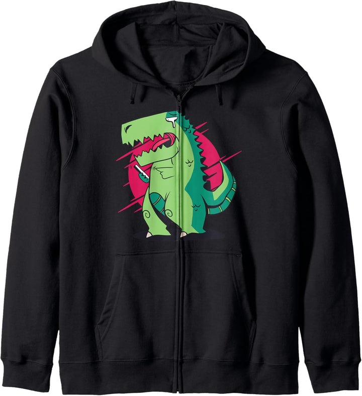 T-Rex kann kein Handy benutzen l Lustiges Dinosaurier Kapuzenjacke
