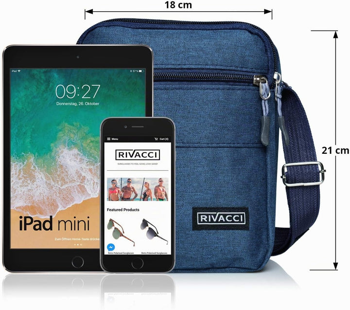 Herren-Umhängetasche, kleine Umhängetasche, für Herren – Sport und Reise – klein, Schultertasche, Vi
