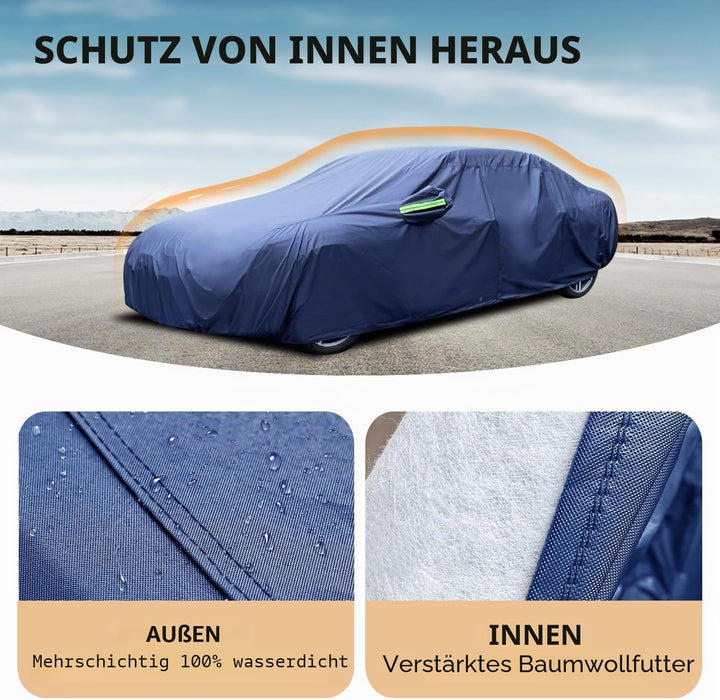 Autoabdeckplane 10 Schichten Vollgarage Autoabdeckung Vollgarage Staubdicht Wasserdicht Autohülle Au
