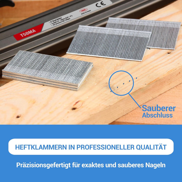 meite T38 Nägel mit gerader Oberfläche, 16 Gauge, 38 mm, 16 GA, verzinkt, ideal für Holzbearbeitung,