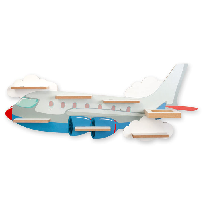Regal „Flugzeug“ geeignet für Toniebox und Tonies inkl. 40 Metallplättchen für Flexible Befestigung