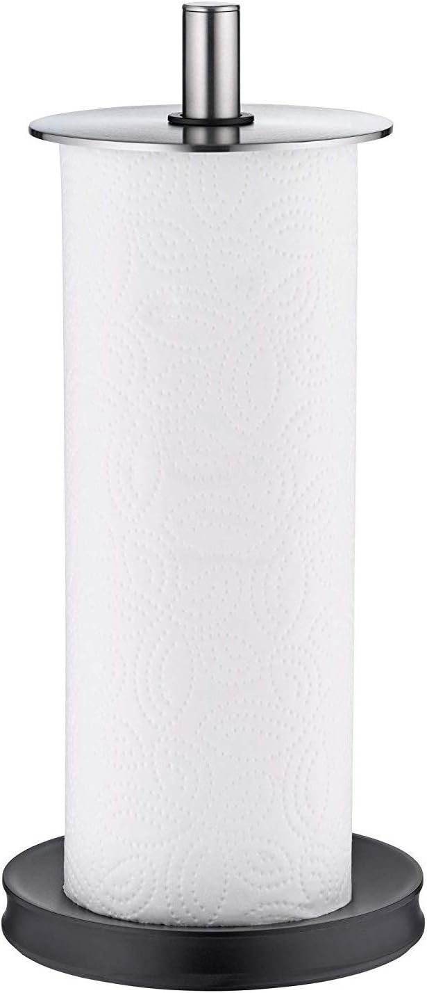 WMF Depot Küchenrollenhalter stehend 32cm, Cromargan Edelstahl, Silikonfüsse spülmaschinengeeignet &