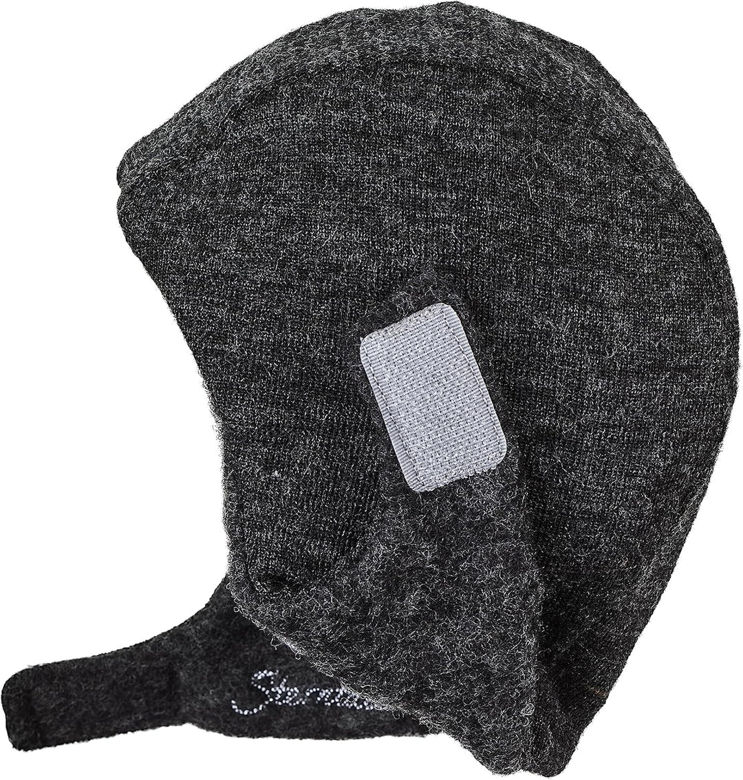 Sterntaler Unisex Baby Schalmütze aus Wolle (Merino) Mütze, anthrazit melange