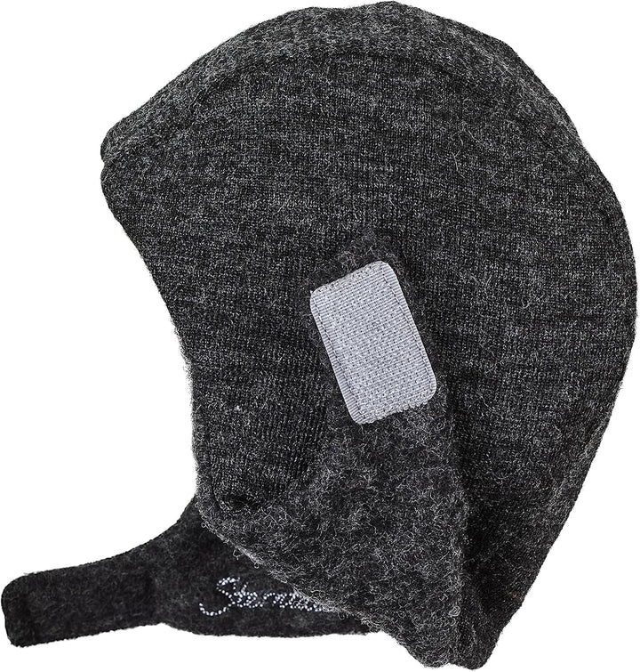 Sterntaler Unisex Baby Schalmütze aus Wolle (Merino) Mütze, anthrazit melange