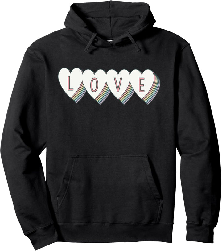 Liebe und Herzen und Regenbogen Pullover Hoodie