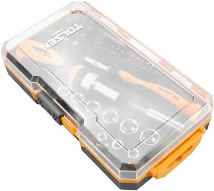 Set 42pz Cacciavite A Cricchetto E Cacciaivite Di Precisione Con Inserti E Bussole