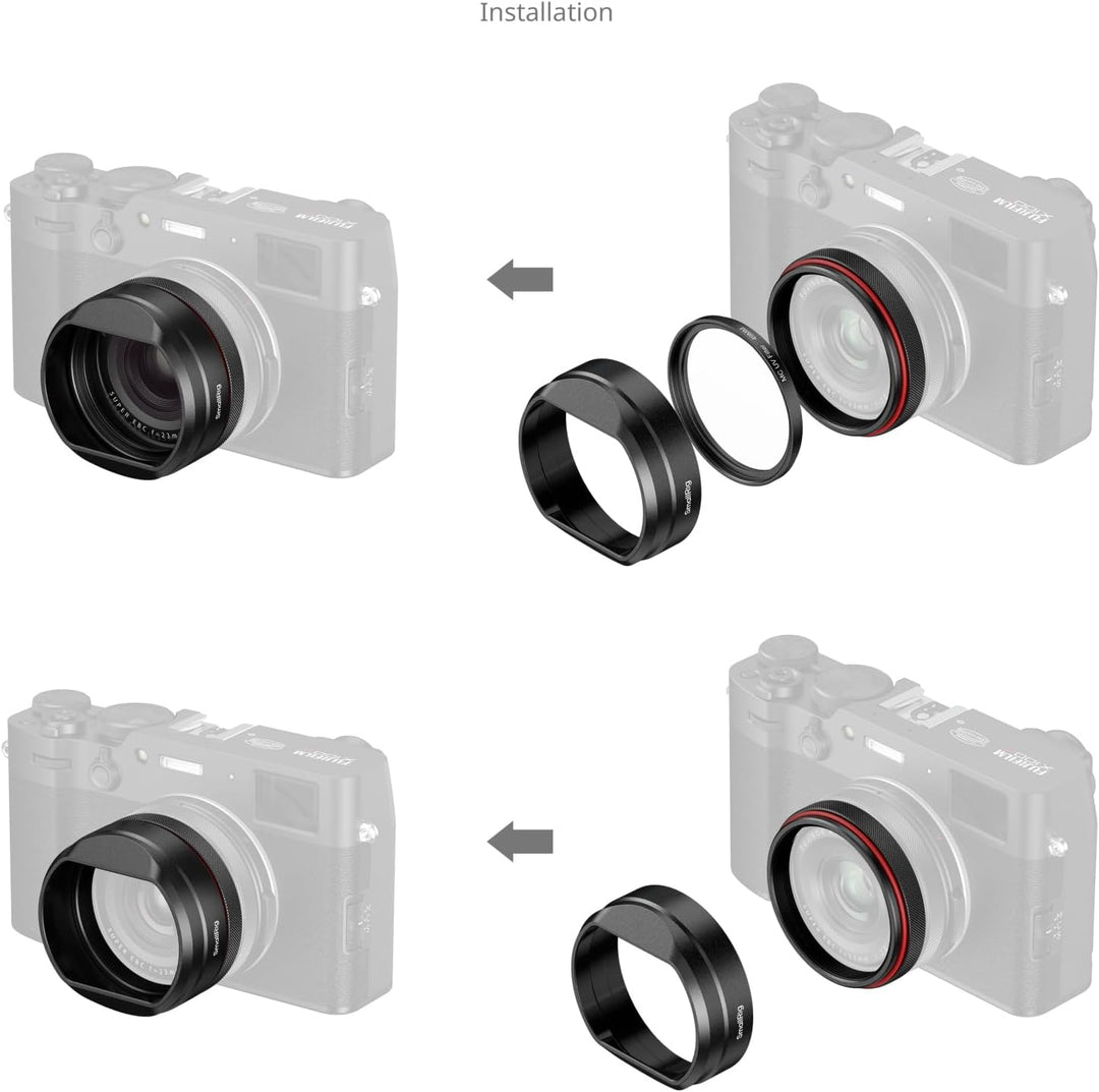 SMALLRIG UV-Filter mit Gegenlichtblende für FUJIFILM X100VI / X100V, UV-Filter mit 99% Lichtdurchläs