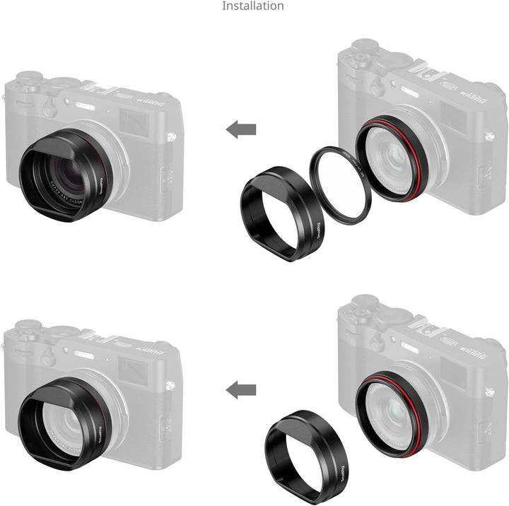 SMALLRIG UV-Filter mit Gegenlichtblende für FUJIFILM X100VI / X100V, UV-Filter mit 99% Lichtdurchläs