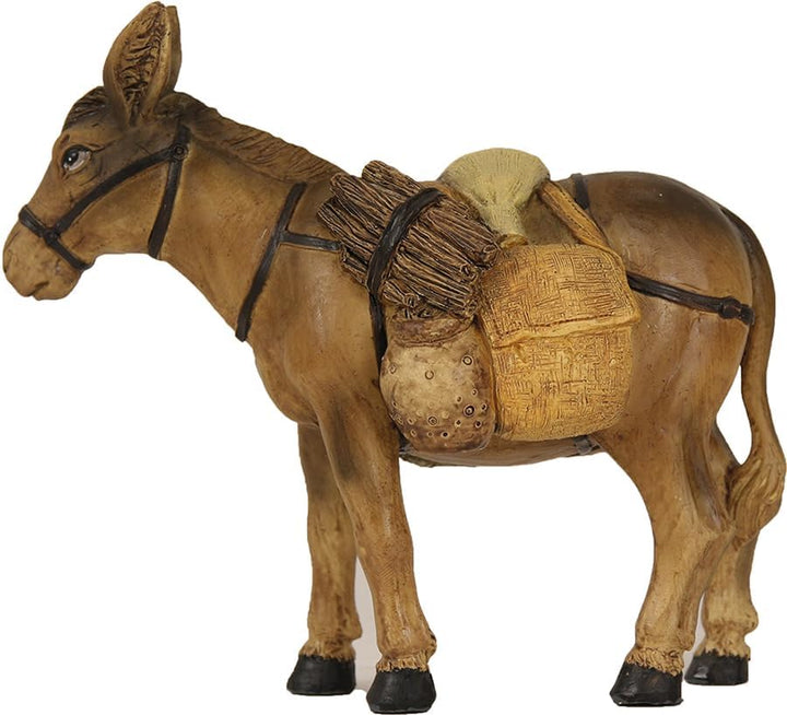 FADEDA Esel mit Schaf/Höhe:10 cm/handbemalt/detailgetreue Krippen Figuren - Weihnachten Tisch Dekora