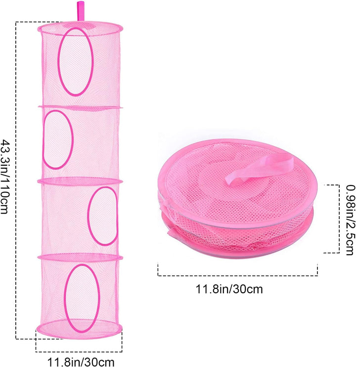 LIVEHITOP 4 Stufe Hängeaufbewahrung, 3PC Faltbare Speichern Sie Platz Lagerkorb für Kinderzimmer, Ba