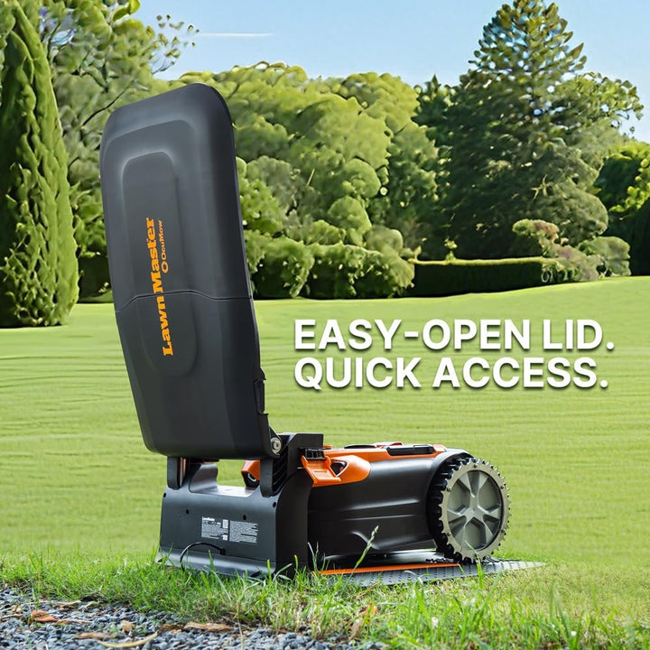 LawnMaster Mähroboter Garage 952641 – Wetterfestes Dach ohne Signalverlust, zuverlässiger Schutz vor