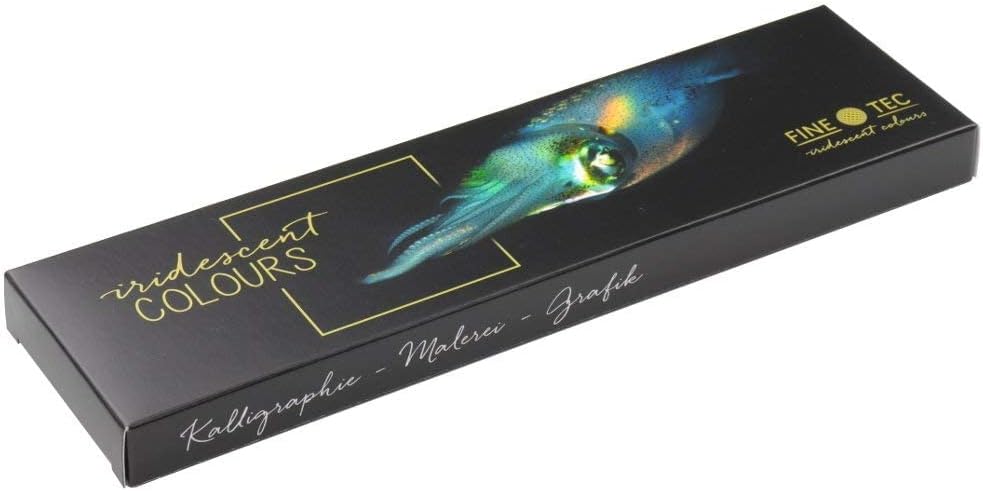 Finetec F5600 6 irisierende Künstlerfarben (Ø 30mm) im Metallkasten, 1 Stück (1er Pack)