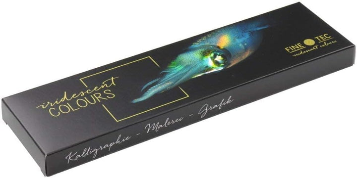 Finetec F5600 6 irisierende Künstlerfarben (Ø 30mm) im Metallkasten, 1 Stück (1er Pack)