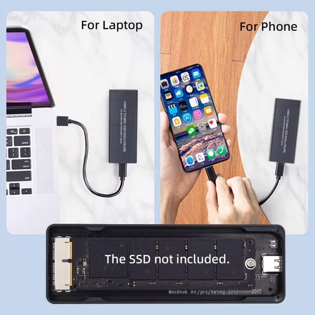 chenyang 12+16Pin MAC SSD auf USB 3.2 Gen 2x2 20Gbit/s Mobiler HDD Gehäuseadapter für 2013 2014 2015