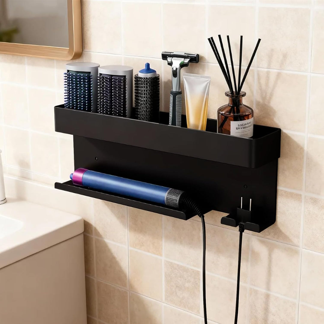 Wandhalterung Curling Halter Organizer Stand Lagerregal für Dyson Airwrap, Edelstahl ohne Stanzen Au