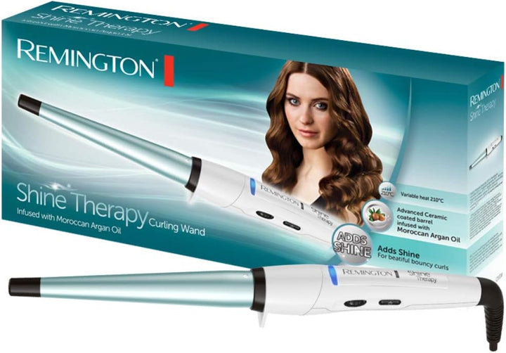 Remington Lockenstab [kegelförmig 13-25mm] Shine Therapy (hochwertige Keramikbeschichtung mit marrok
