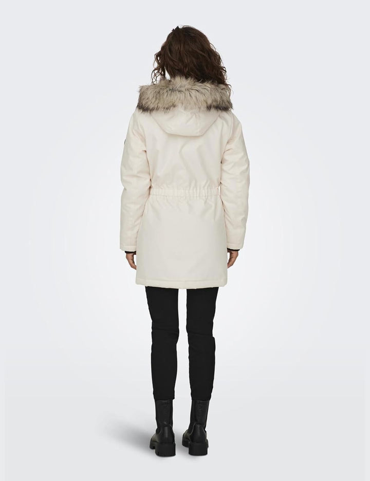 ONLY Female Langer Parka ONLIRIS Langer Parka XS Eggnog, XS Eggnog
