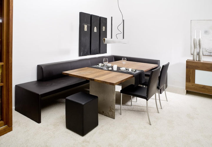 FVLFIL Pomp Lederhocker, in Stuhlhöhe mit komfortabler Polsterung, B = 33 cm, T = 33 cm, H = 47,5 cm