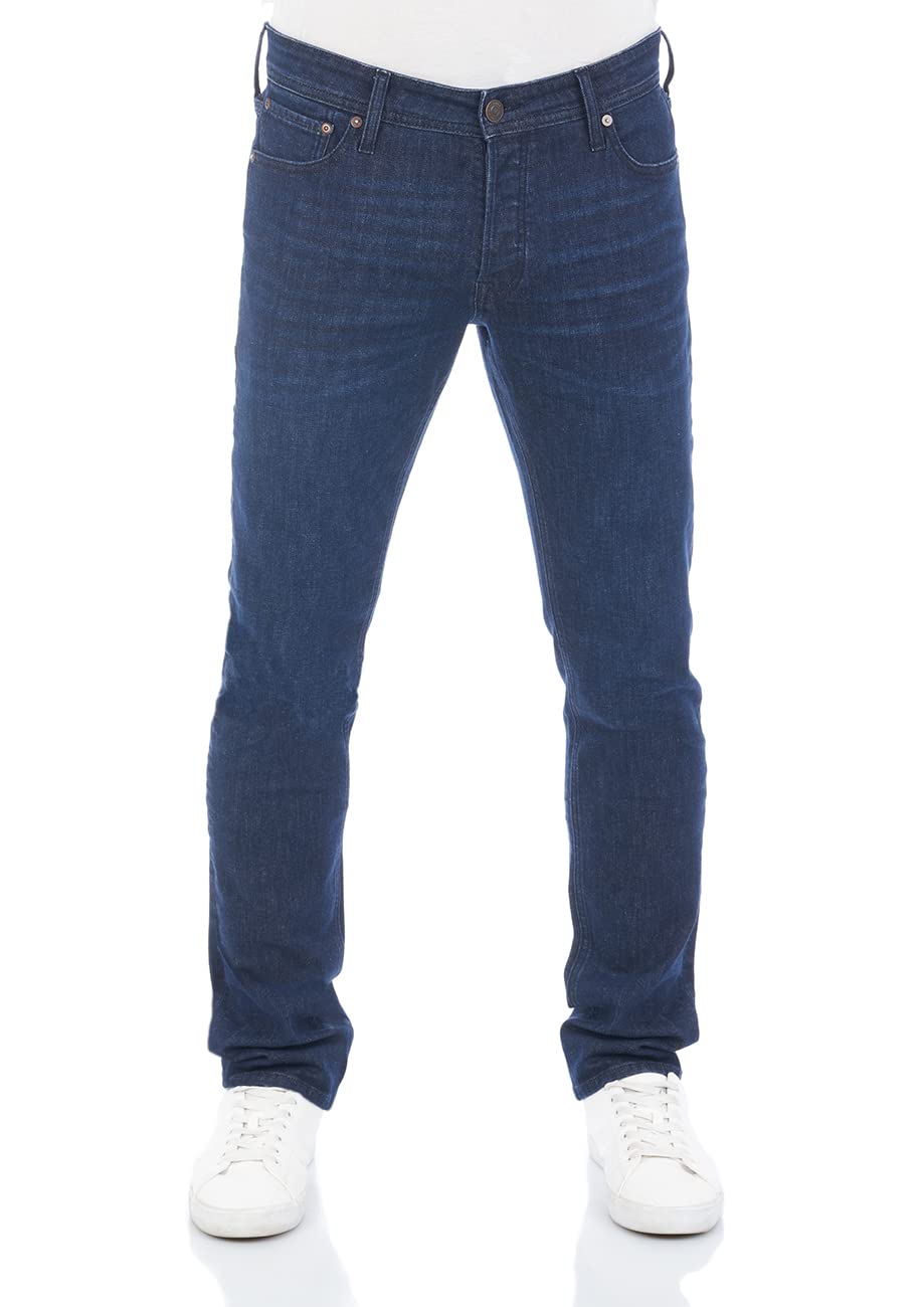 JACK & JONES Herren Jeans JJIGLENN Jeanshose Hose Slim Fit Stretch Denim Pant Blau Schwarz w27 w28 w