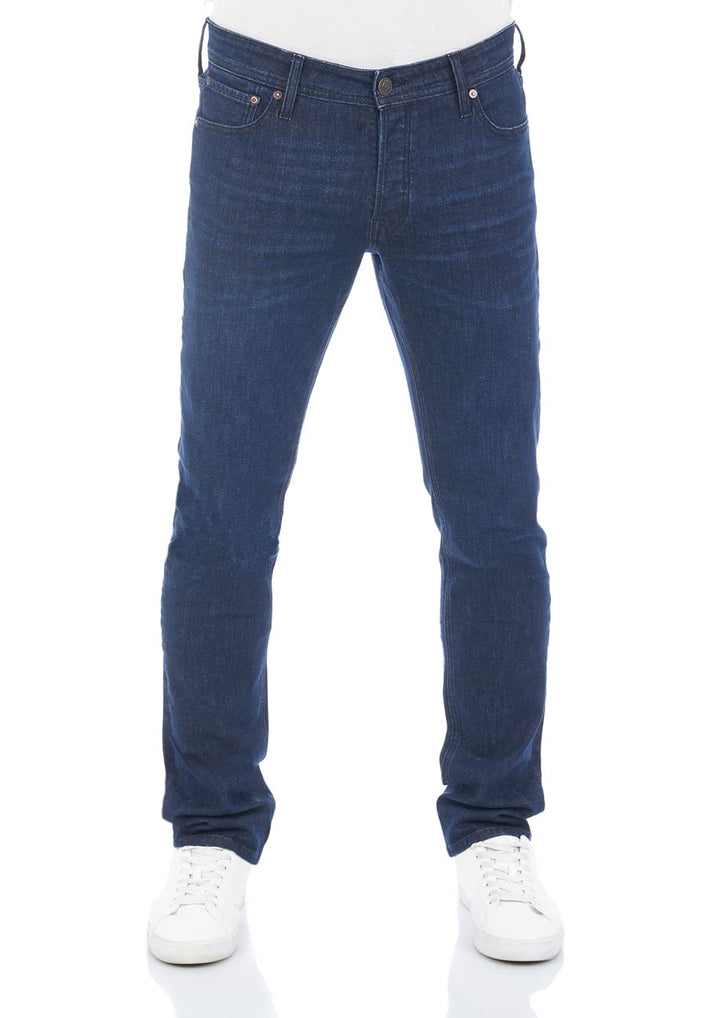 JACK & JONES Herren Jeans JJIGLENN Jeanshose Hose Slim Fit Stretch Denim Pant Blau Schwarz w27 w28 w
