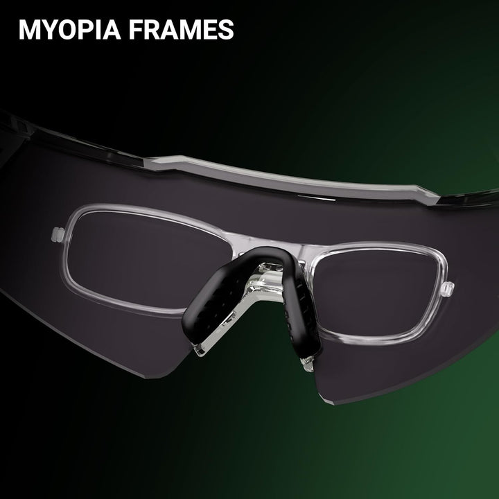 KAPVOE Photochromatische Selbsttönend Fahrradbrille TR90 Rahmen für Herren Damen Jungen Mädchen Klar
