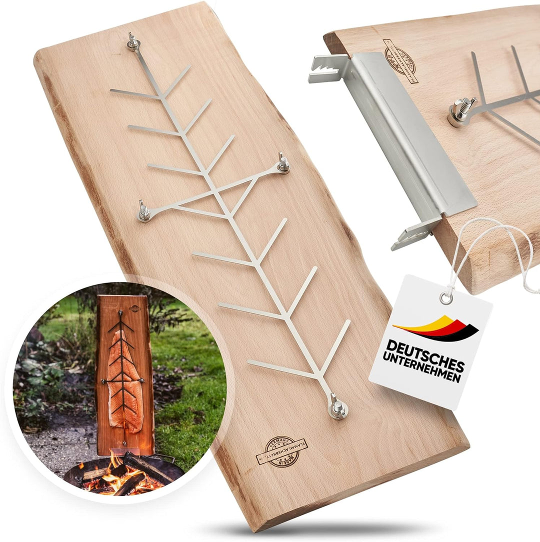 Flammlachsbrett Buche extra gross (Holz), Holz