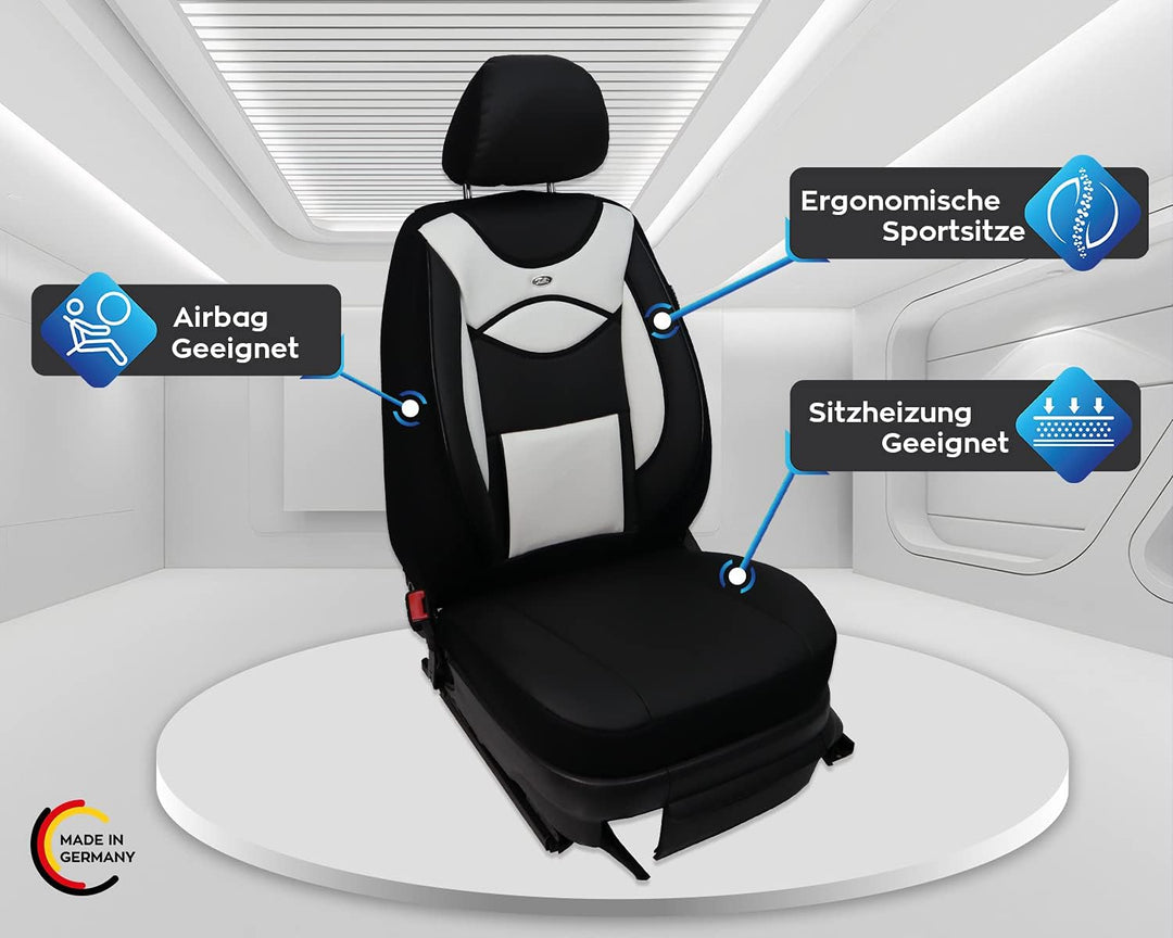 BREMER SITZBEZÜGE Mass Auto Kunstleder Schonbezüge kompatibel mit Mitsubishi Eclipse Cross Fahrer &amp;
