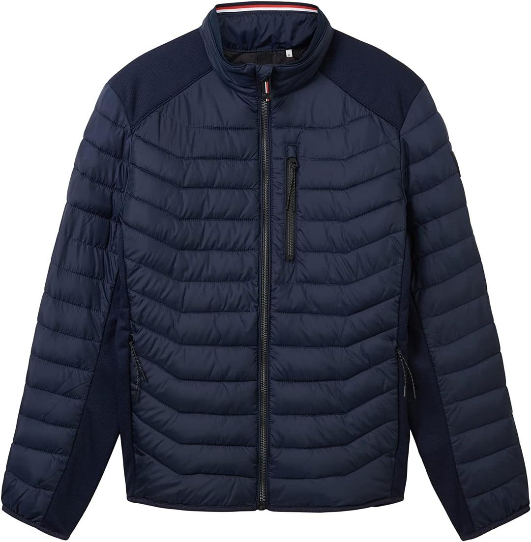 TOM TAILOR Herren Hybrid Steppjacke mit Stehkragen XL 10668-sky Captain Blue, XL 10668-sky Captain B