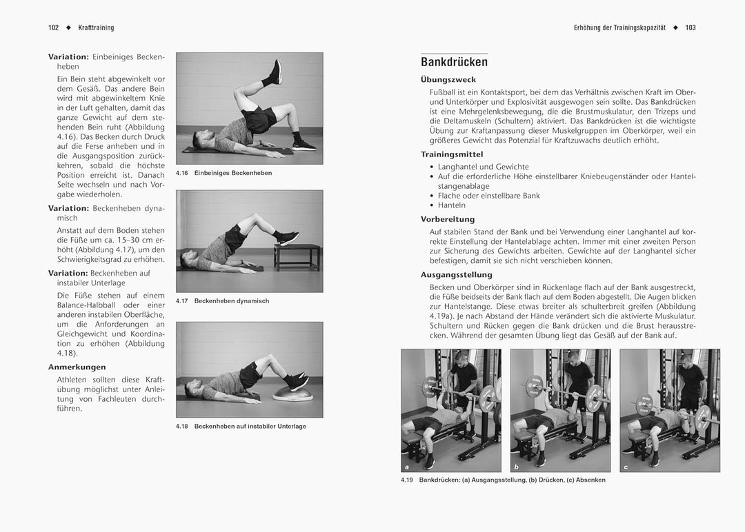 Fussball Athletiktraining. Fitness für Fussballer. 100 Übungen und Trainingspläne. Für Amateur- und