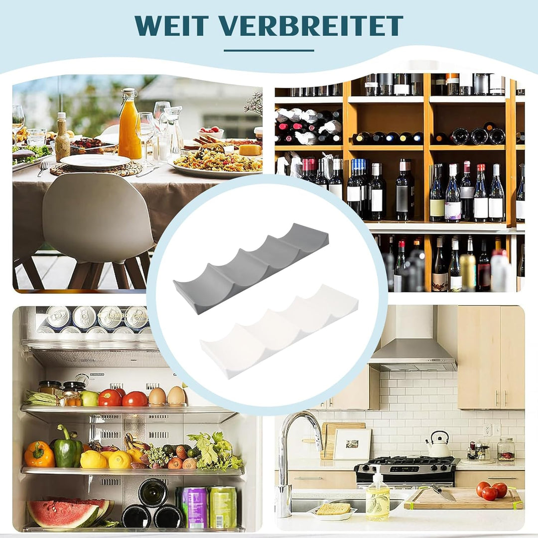 Cosswe Flaschenregal Kühlschrank,2 Stück Silikon Flaschenablage Weinregal Kühlschrank Flaschenhalter