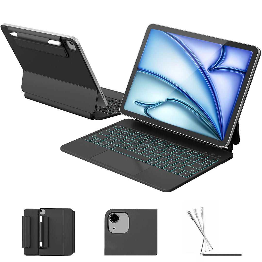 RAYMCRAFT für iPad Air 11 Zoll (M4/M3/M2) &amp; iPad Pro 11 Zoll (4./3./2./1. Gen.) Hülle mit Tastatur,