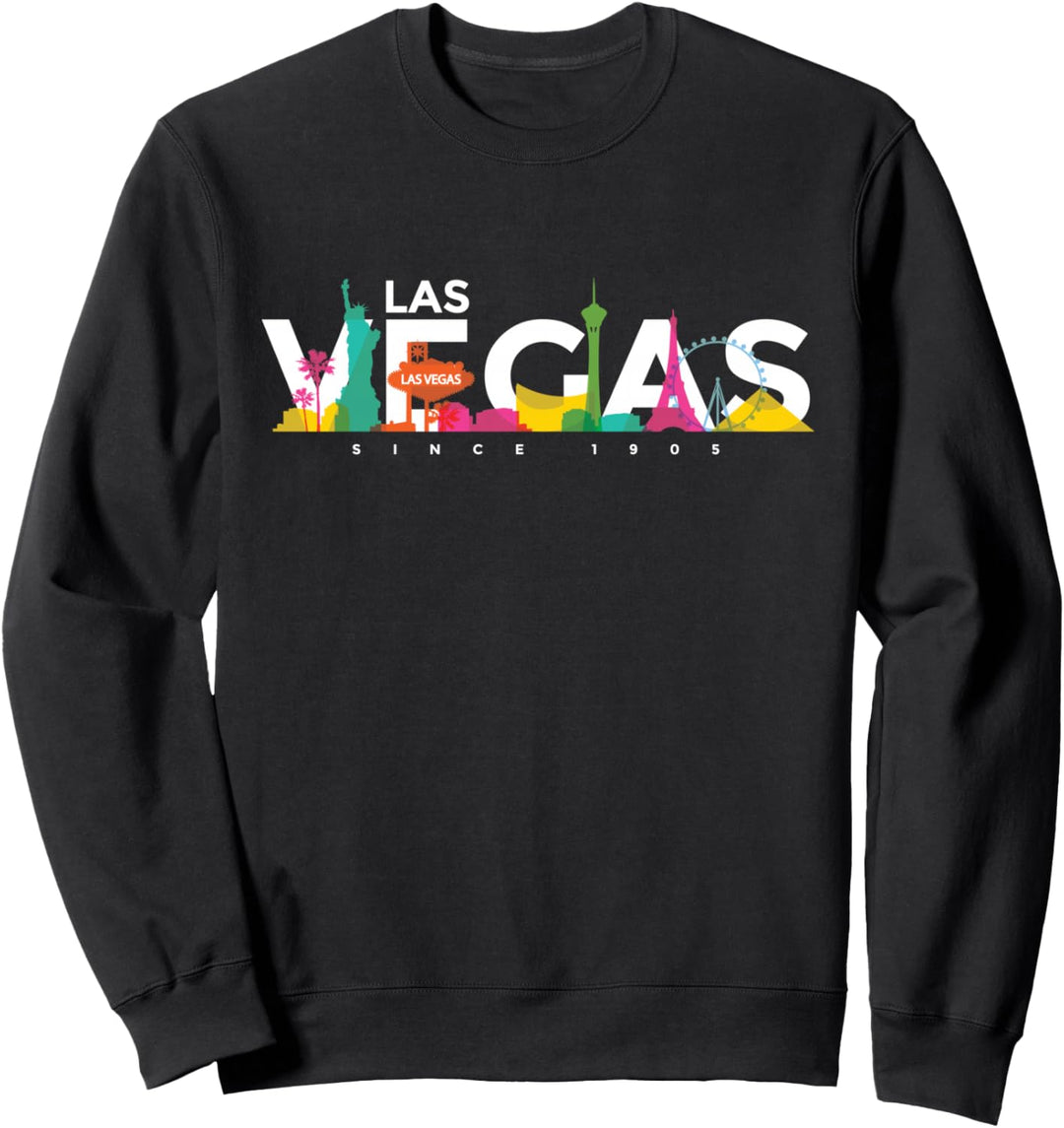 Las Vegas Skyline – Retro Vintage Nevada Souvenir Geschenk Sweatshirt