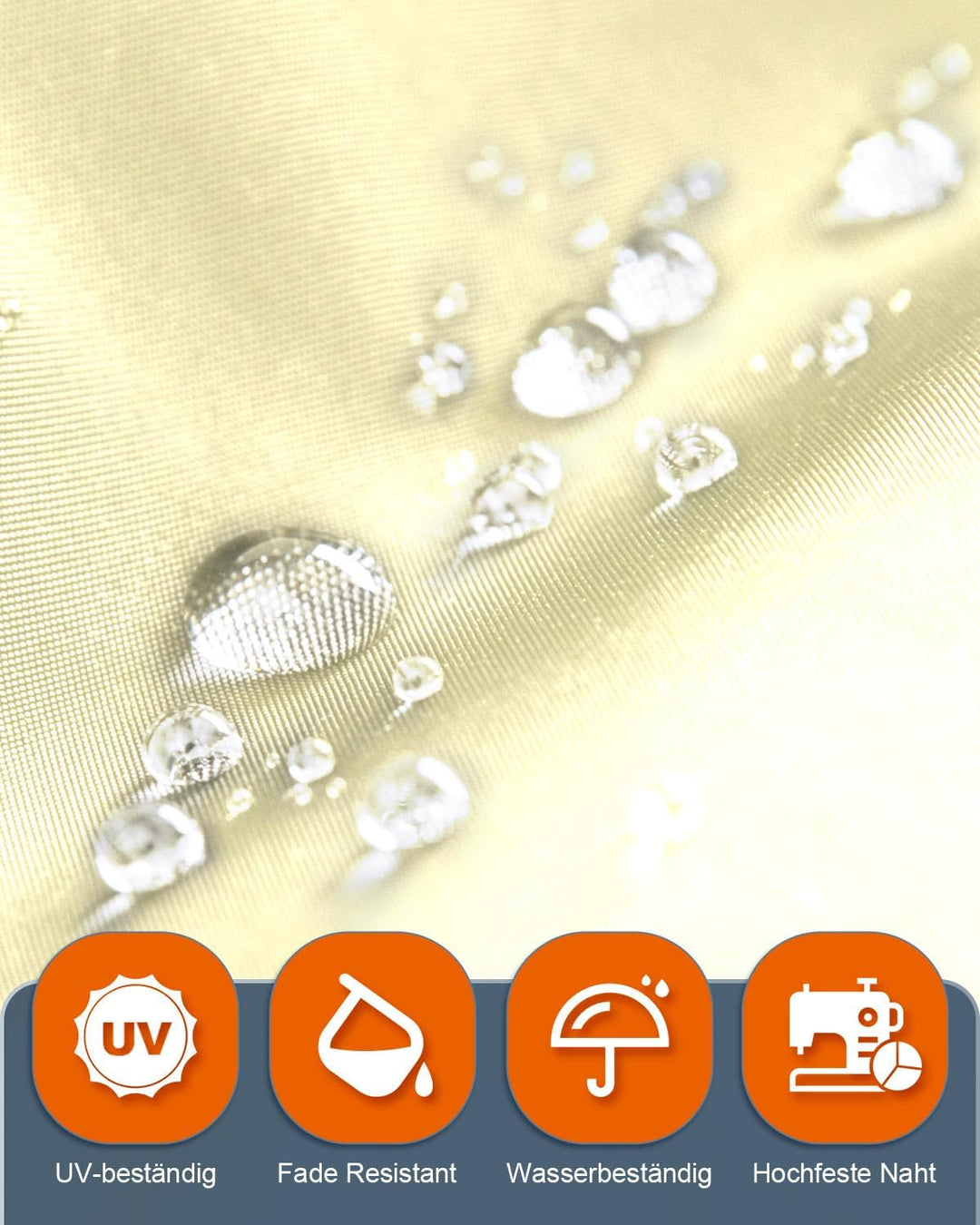 Sonnensegel Wasserdicht 3x4m Rechteckig, Premium HDPE 98% UV Atmungsaktiv, Mit Befestigung Set Und R
