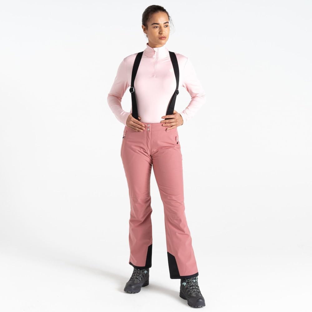 Dare 2b Damen Skihose Womens Diminish Waterproof Ski Salopettes Pants 36 Dusty Rose, 36 Dusty Rose